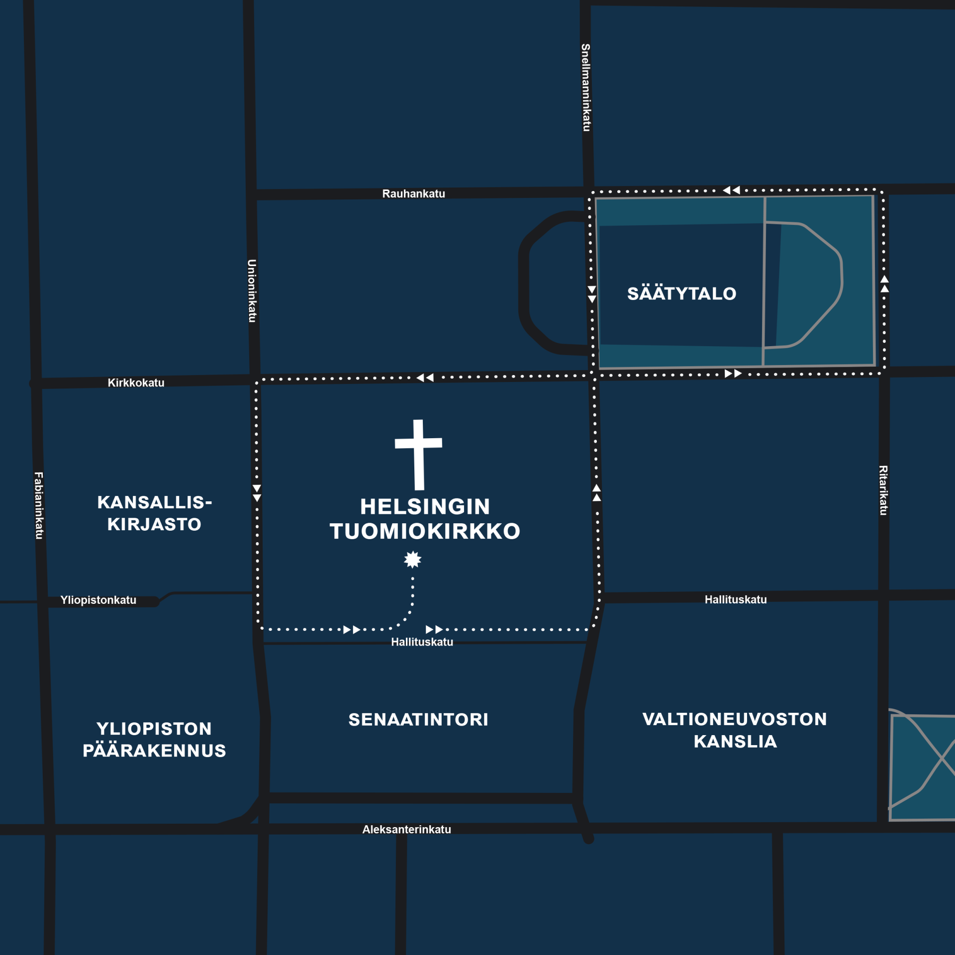 Via Crucis reittikartta